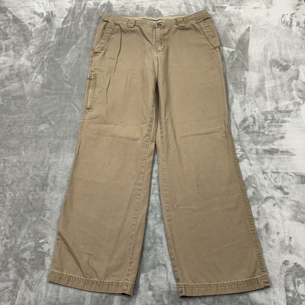 Columbia Pants Mens 36x32 Brown Tan Straight Cargo Omni Shield Outdoor Workwear